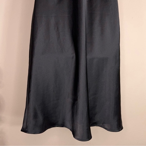 Y2K Era Small Old Navy Black Satin Slip Dress Cowl Neckline Goth Pinup Vintage - Picture 16 of 16